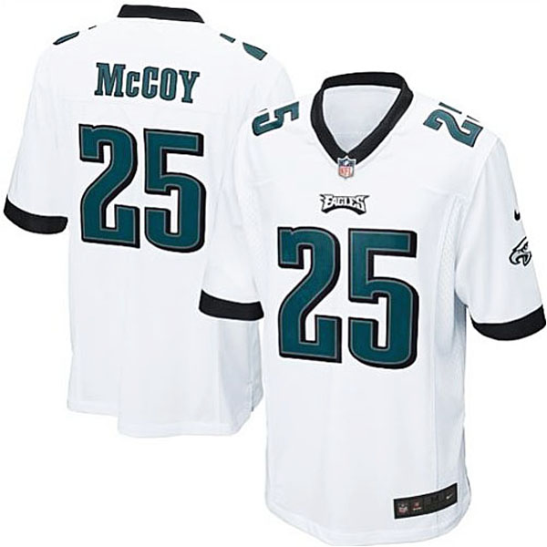 Mens Philadelphia Eagles #25 Nike LeSean McCoy White Game Jersey