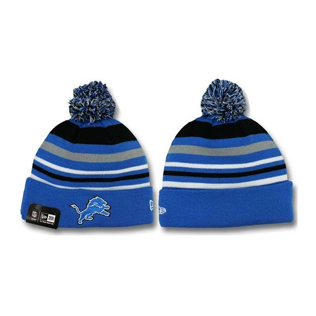 Men's Detroit Lions New Era Blue Sport Cuffed Knit Hat