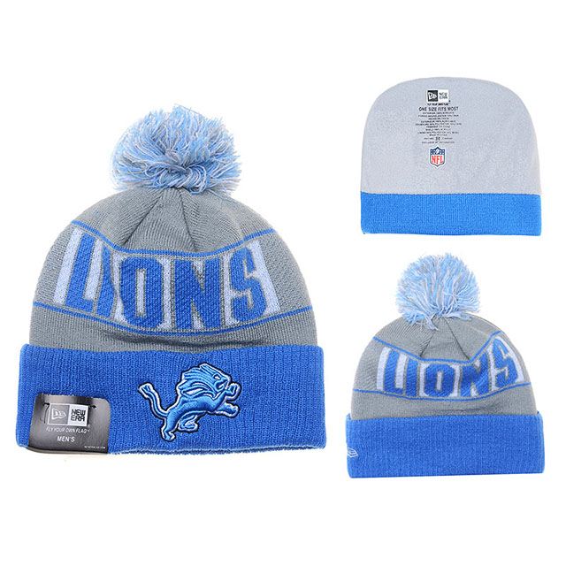 Men's Detroit Lions New Era Gray Sport Cuffed Knit Hat