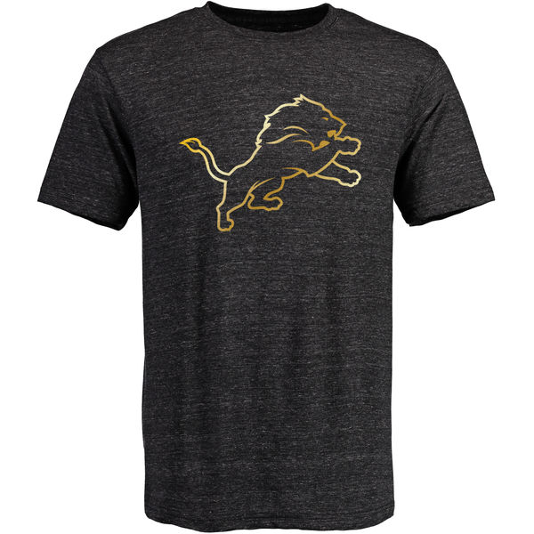 Detroit Lions Pro Line Black Gold Collection Tri-Blend T-Shirt