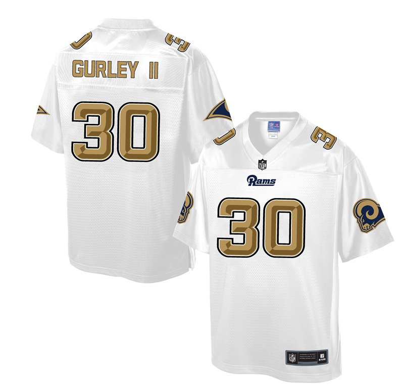 Los Angeles Rams #30 Todd Gurley II White Pro Line Fashion Jersey