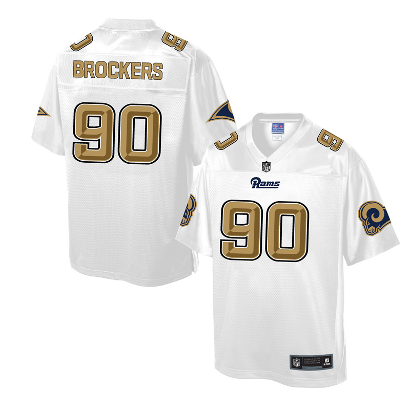 Los Angeles Rams #90 Michael Brockers White Pro Line Fashion Jersey