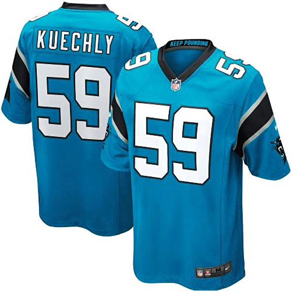 Mens Carolina Panthers #59 Luke Kuechly Nike Blue Alternate Game Jersey