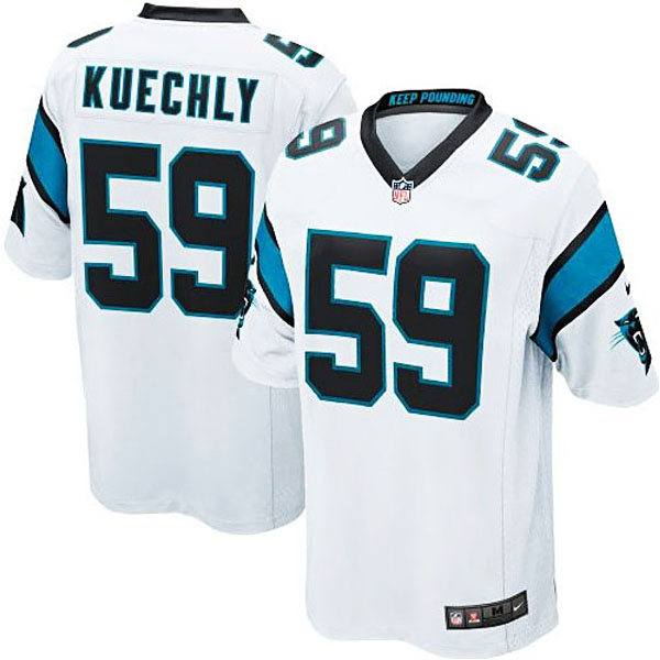 Mens Carolina Panthers #59 Luke Kuechly Nike White Game Jersey