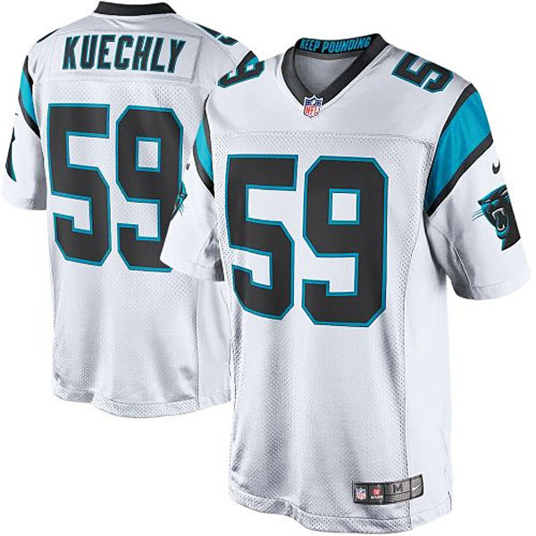 Men's Carolina Panthers #59 Luke Kuechly Nike White Limited Jersey