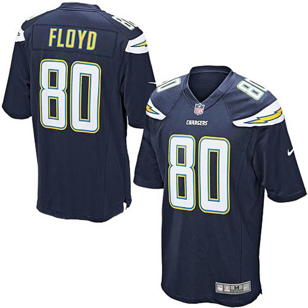 Mens San Diego Chargers #80 Malcom Floyd Nike Navy Blue Game Jersey