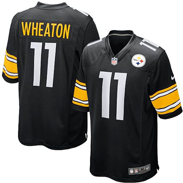 Mens Pittsburgh Steelers #11 Marcus Wheaton Nike Black Game Jersey