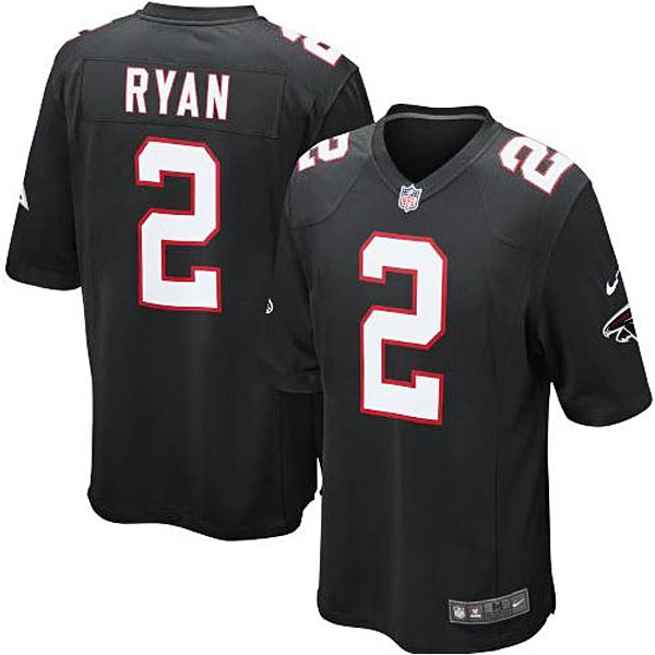 Mens Atlanta Falcons #2 Matt Ryan Nike Black Alternate Game Jersey