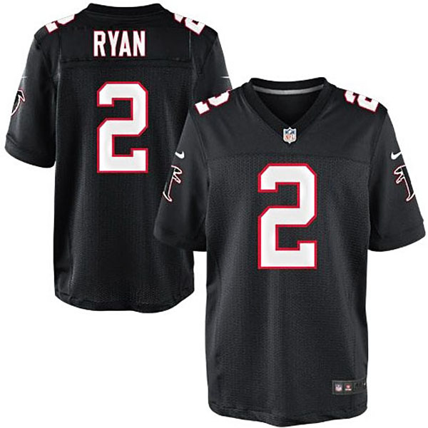 Mens Atlanta Falcons #2 Matt Ryan Nike Black Elite Jersey