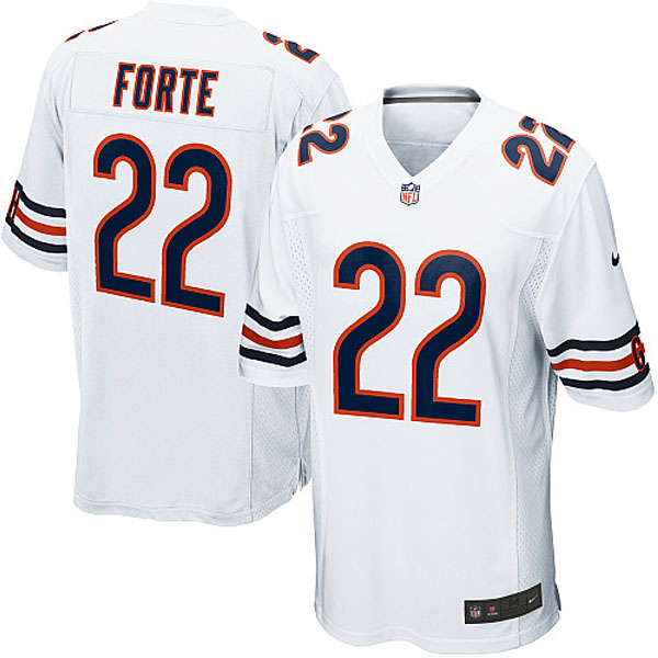 Men Nike Chicago Bears #22 Matt Forte Game White NFL Jersey