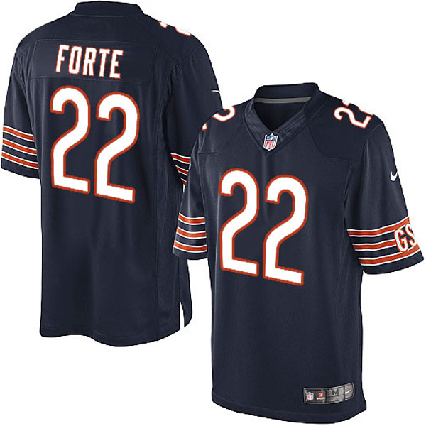 Men Nike Chicago Bears #22 Matt Forte Limited Navy Blue Team Color NFL Jersey