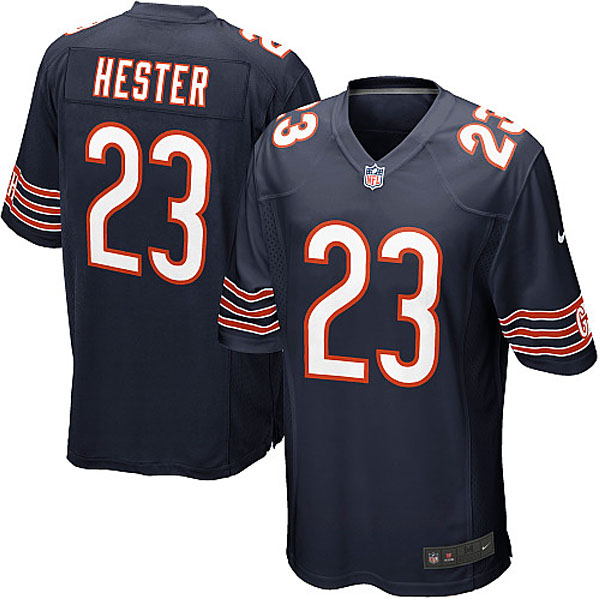 Men Nike Chicago Bears #23 Devin Hester Game Navy Blue Team Color NFL Jersey