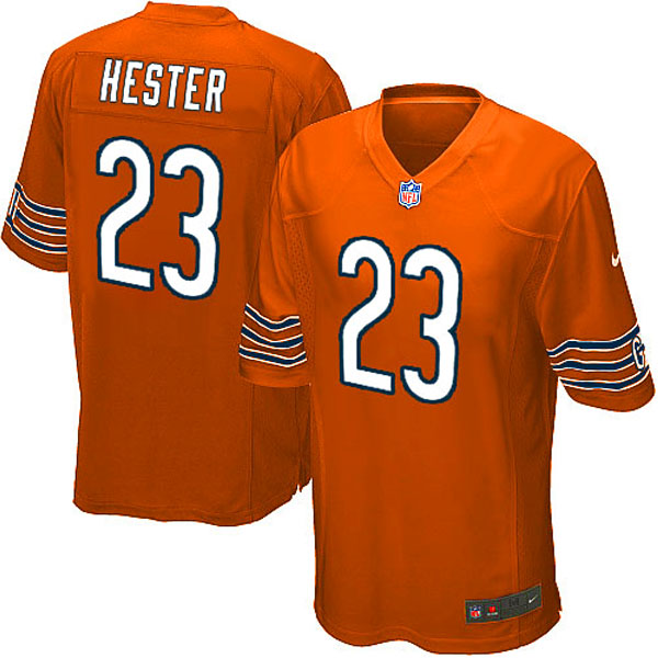 Men Nike Chicago Bears #23 Devin Hester Game Orange Alternate NFL Jersey