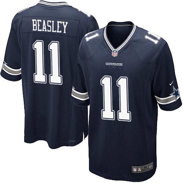 Men Nike Dallas Cowboys 11 Cole Beasley Game Navy Blue Team Color Jersey