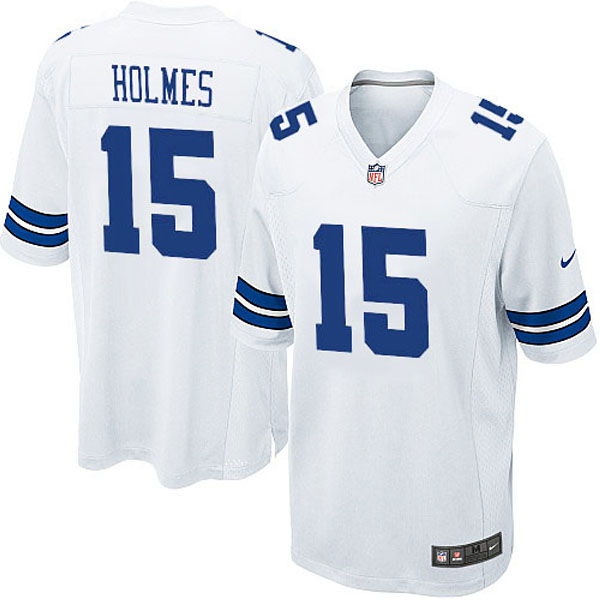 Men Nike Dallas Cowboys 15 Andre Holmes Game White Jersey