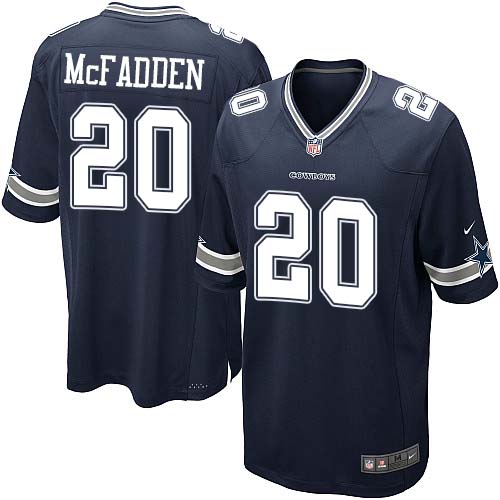 Men's Dallas Cowboys #20 Darren McFadden Game Navy Blue Team Color Jersey