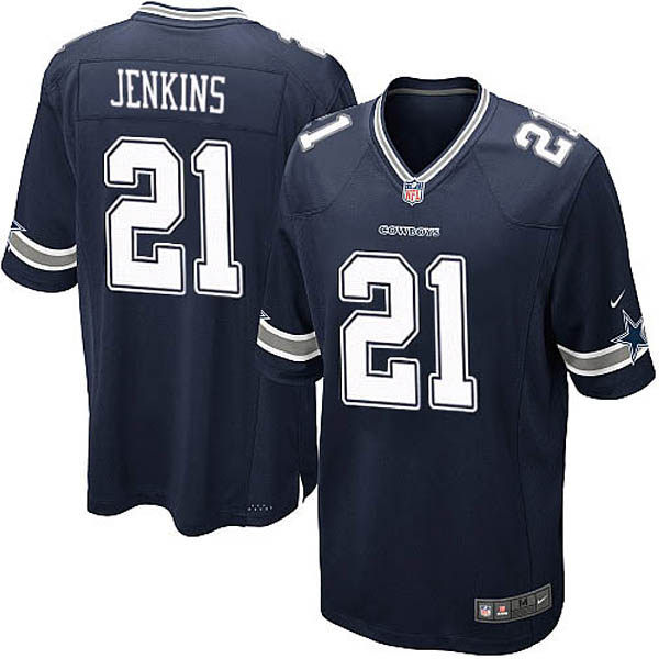 Men Nike Dallas Cowboys 21 Mike Jenkins Game Navy Blue Team Color Jersey