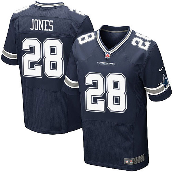 Men Nike Dallas Cowboys 28 Felix Jones Elite Navy Blue Team Color Jersey