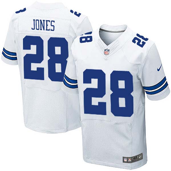 Men Nike Dallas Cowboys 28 Felix Jones Elite White Jersey