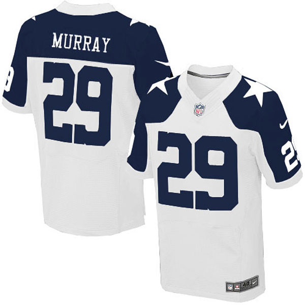 Men Nike Dallas Cowboys 29 DeMarco Murray Elite White Throwback Alternate Jersey