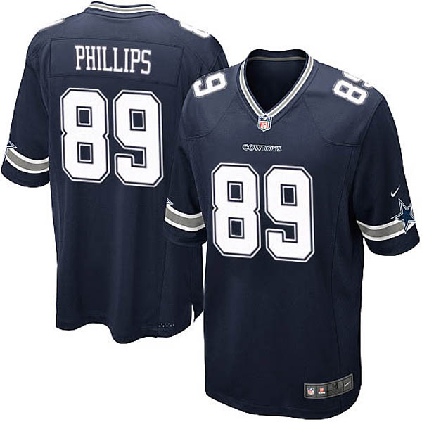 Men Nike Dallas Cowboys 89 John Phillips Game Navy Blue Team Color Jersey