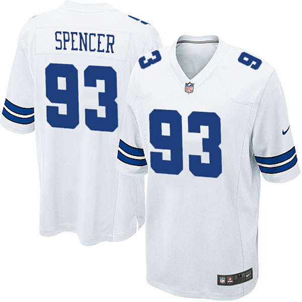 Men Nike Dallas Cowboys 93 Anthony Spencer Game White Jersey