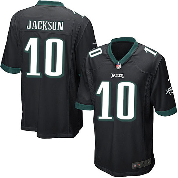 Men Nike Philadelphia Eagles #10 DeSean Jackson Game Black Alternate NFL Jersey