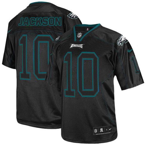 Men Nike Philadelphia Eagles #10 DeSean Jackson Game Lights Out Black NFL Jersey