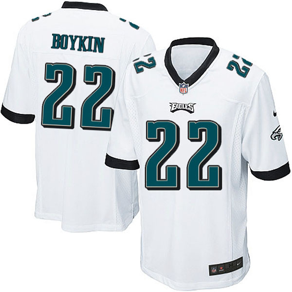 Men Nike Philadelphia Eagles #22 Brandon Boykin Game White NFL Jersey