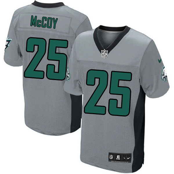 Men Nike Philadelphia Eagles #25 LeSean McCoy Game Grey Shadow NFL Jersey