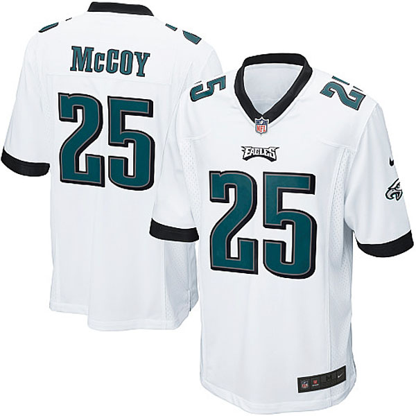 Men Nike Philadelphia Eagles #25 LeSean McCoy Game White NFL Jersey