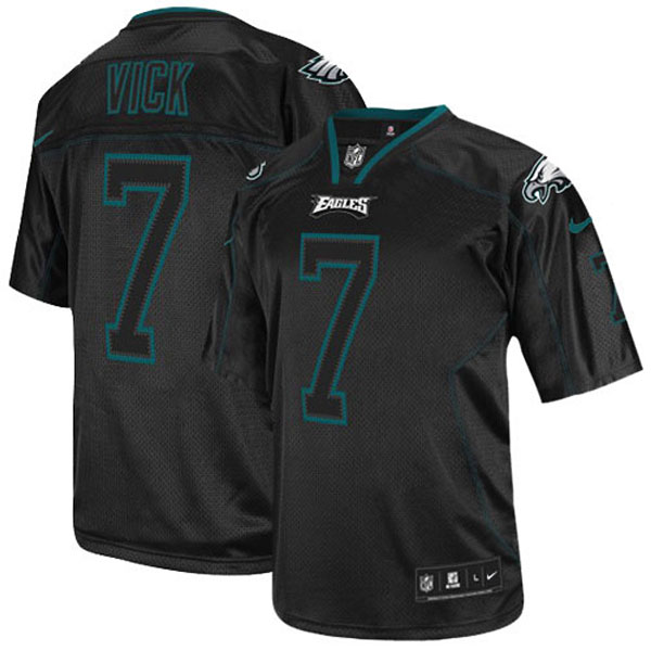 Men Nike Philadelphia Eagles #7 Michael Vick Game Lights Out Black NFL Jersey