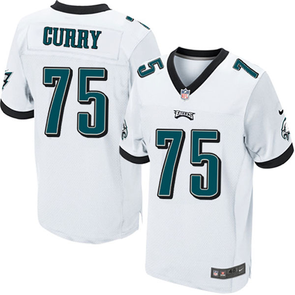 Men Nike Philadelphia Eagles #75 Vinny Curry Elite White NFL Jersey