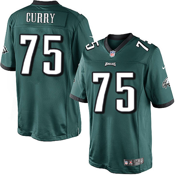 Men Nike Philadelphia Eagles #75 Vinny Curry Limited Midnight Green Team Color NFL Jersey