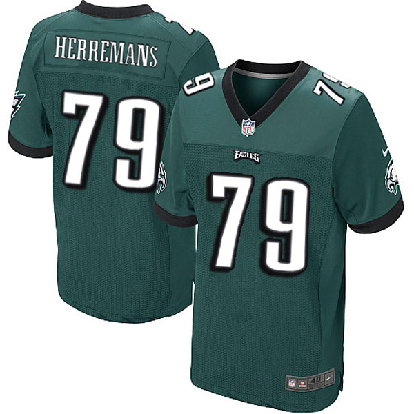 Men Nike Philadelphia Eagles #79 Todd Herremans Elite Midnight Green Team Color NFL Jersey