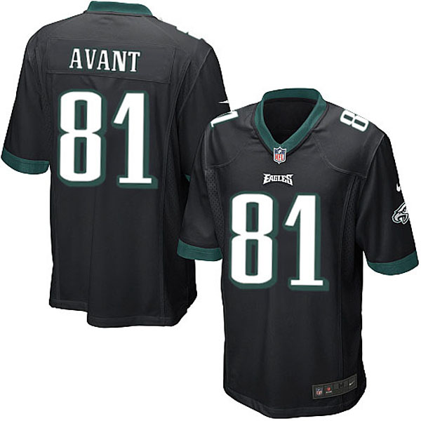 Men Nike Philadelphia Eagles #81 Jason Avant Game Black Alternate NFL Jersey