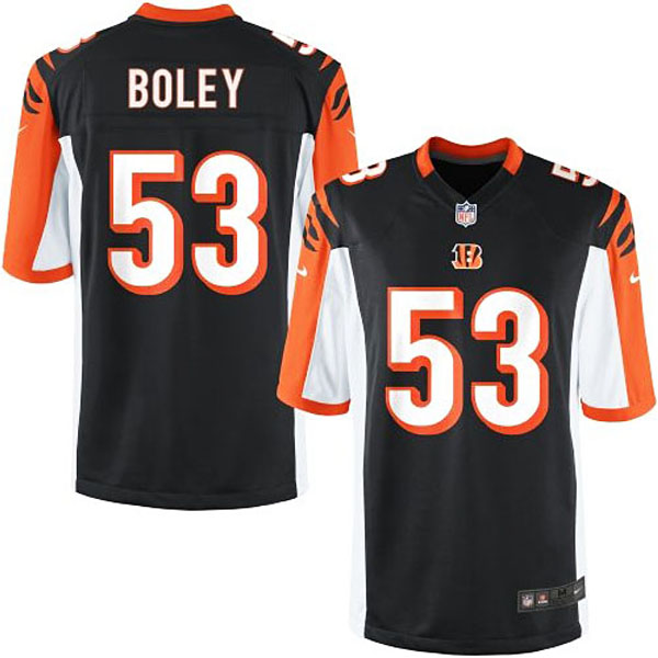 Nike Cincinnati Bengals #53 Michael Boley Youth Team Color Game Jersey