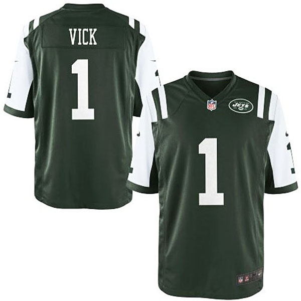 Mens New York Jets #1 Michael Vick Nike Game Jersey