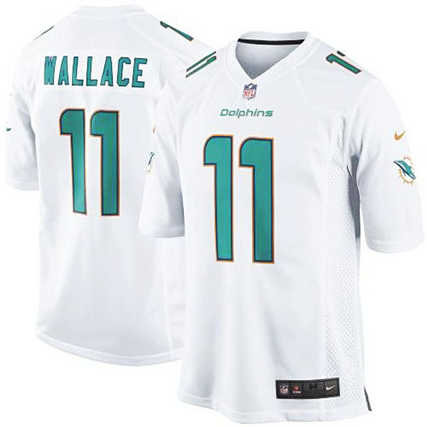 Mens Miami Dolphins #11 Mike Wallace Nike White Game Jersey