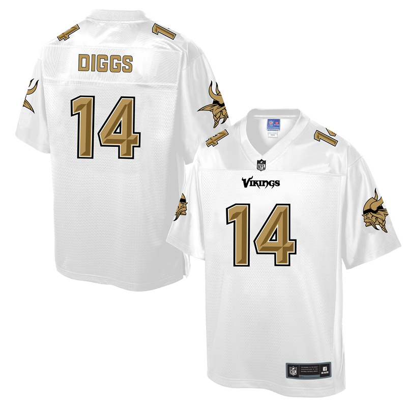 Minnesota Vikings #14 Stefon Diggs White Pro Line Fashion Jersey