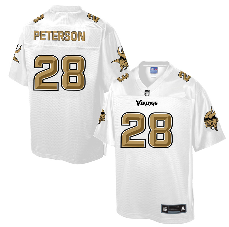 Minnesota Vikings #28 Adrian Peterson White Pro Line Fashion Jersey