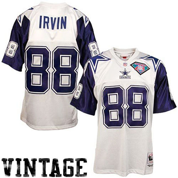 Mitchell & Ness Dallas Cowboys #88 #88 Michael Irvin White Throwback Football Jersey