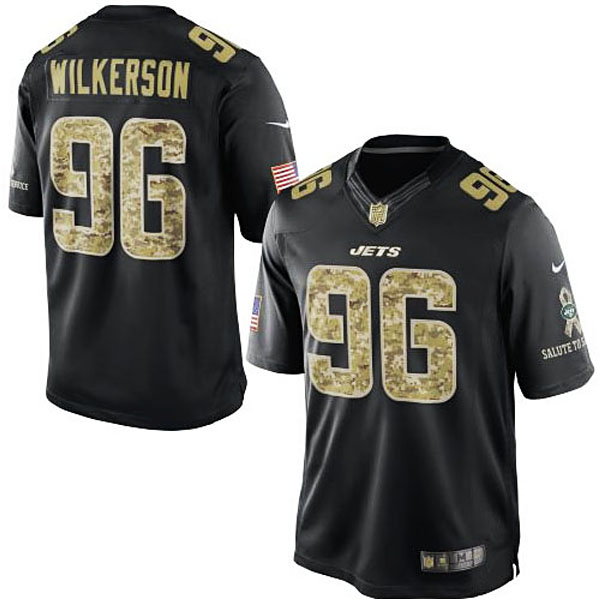 Men's New York Jets #96 Muhammad Wilkerson Nike Black Salute To Service Jersey