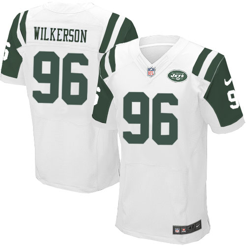 Mens New York Jets #96 Muhammad Wilkerson Nike White Elite Jersey