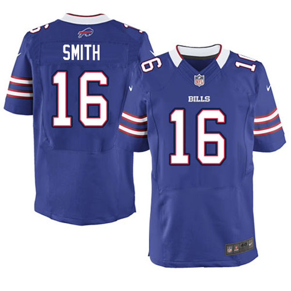 NFL Buffalo Bills Men Brad Smith Blue Elite Jersey