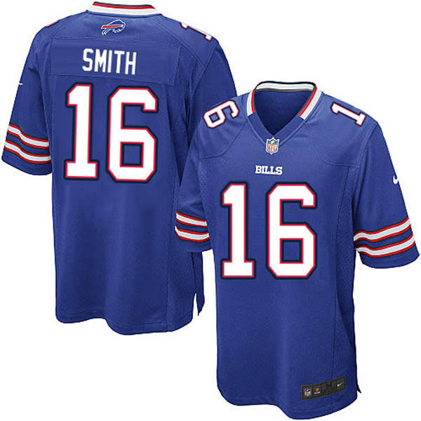 NFL Buffalo Bills Men Brad Smith Blue Game Jersey