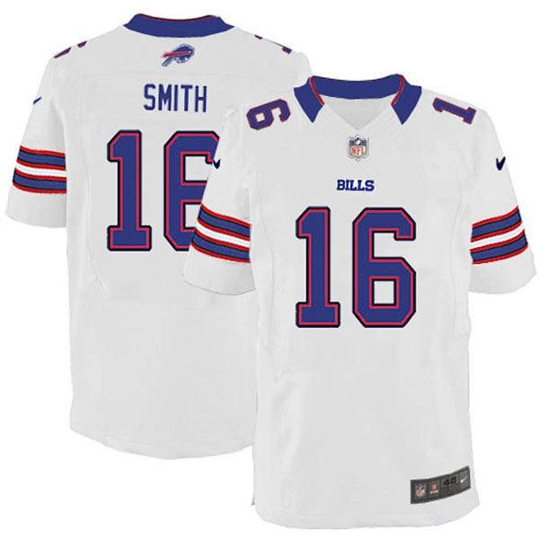 NFL Buffalo Bills Men Brad Smith White Elite Jersey