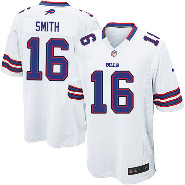 NFL Buffalo Bills Men Brad Smith White Game Jersey