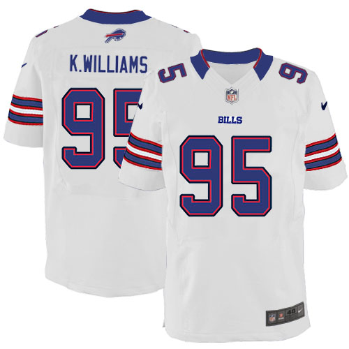 NFL Buffalo Bills Men Kyle Williams White Elite Jersey