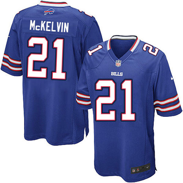 NFL Buffalo Bills Men Leodis McKelvin Blue Game Jersey